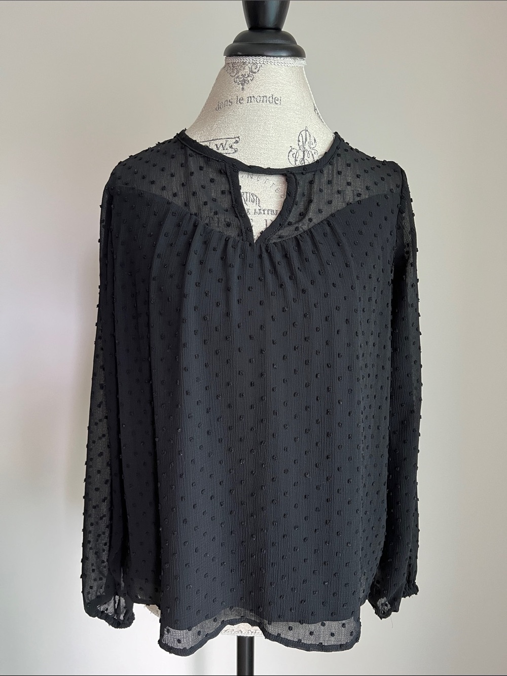 😎 5/$10 Maurices | Black Long Sleeve Blouse Size Medium